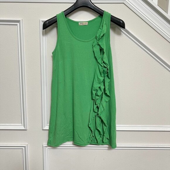 NatuRAL vintage Dresses & Skirts - NatuRAL vintage Green Ruffles Tank Top Dress Women's Size M Sleeveless